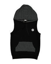 Load image into Gallery viewer, Rad Tribe SLEEVELESS HOOD IN BLACK STRIPE
