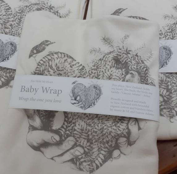 ANNIE & LIL Bamboo Baby Wrap - You Hold My Heart